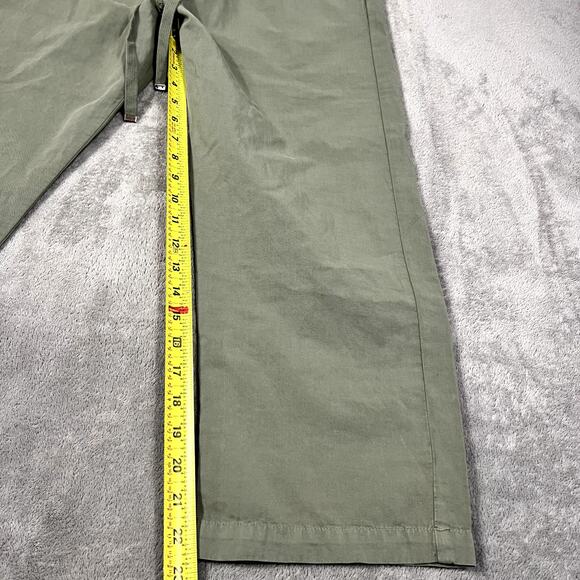 Citizens of Humanity Pants Women's M Wide Leg Cropped Green Flax Cotton - Picture 7 of 9